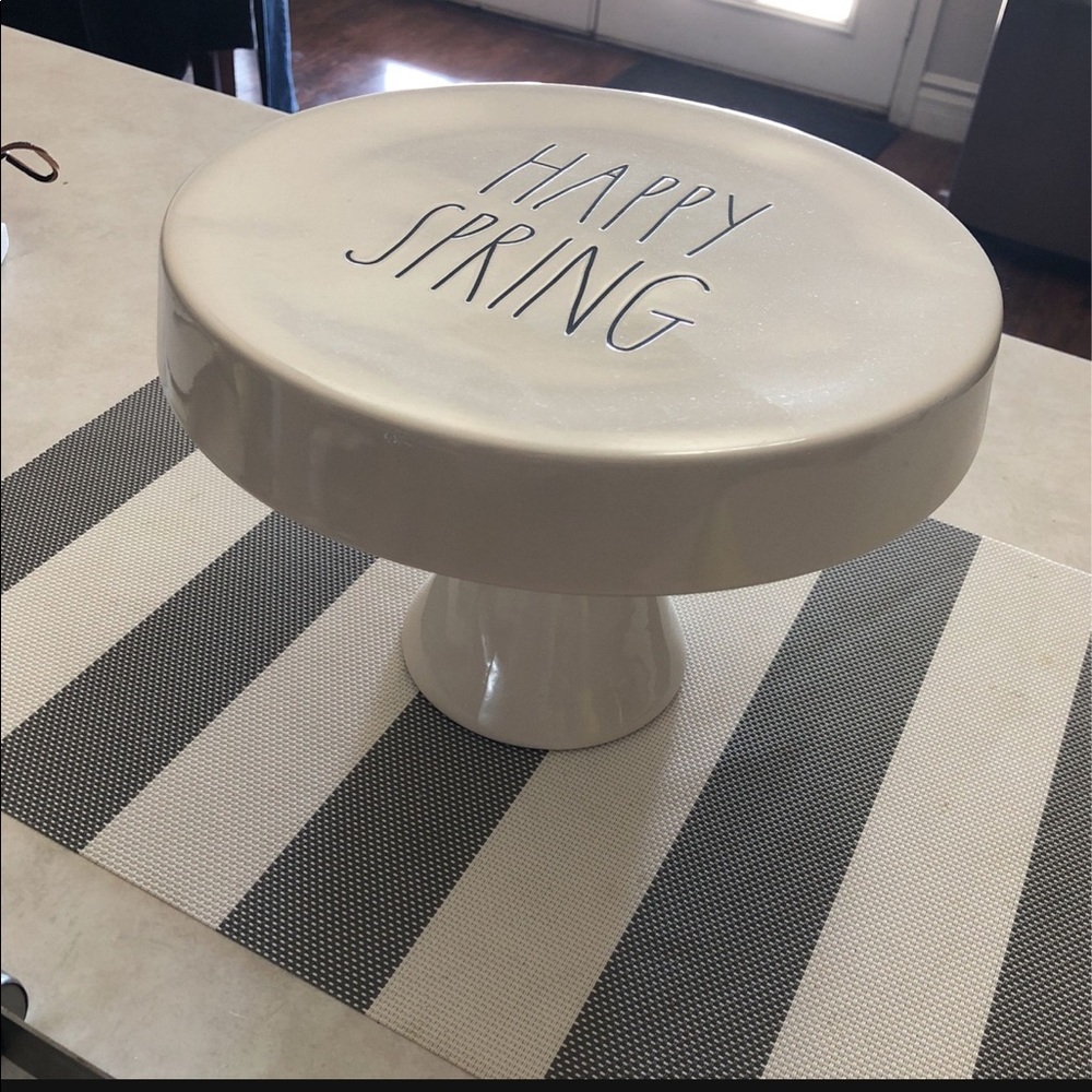Rae Dunn Happy Spring Cake Stand